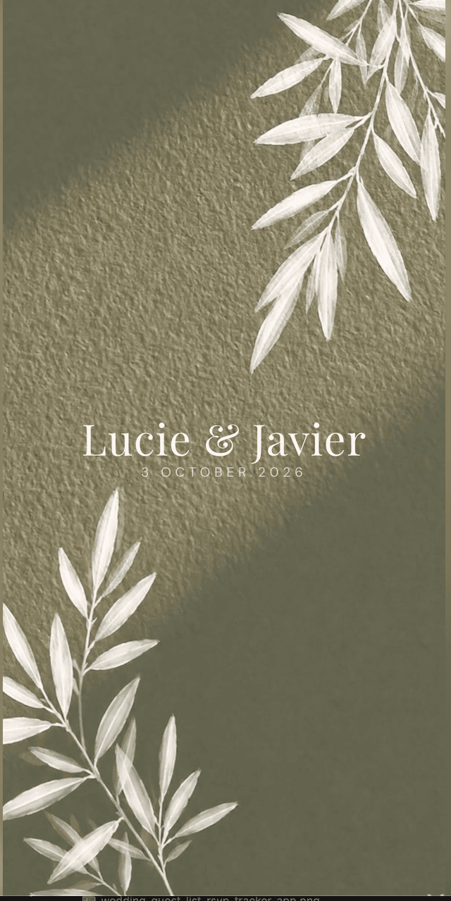 Wedding invitation preview