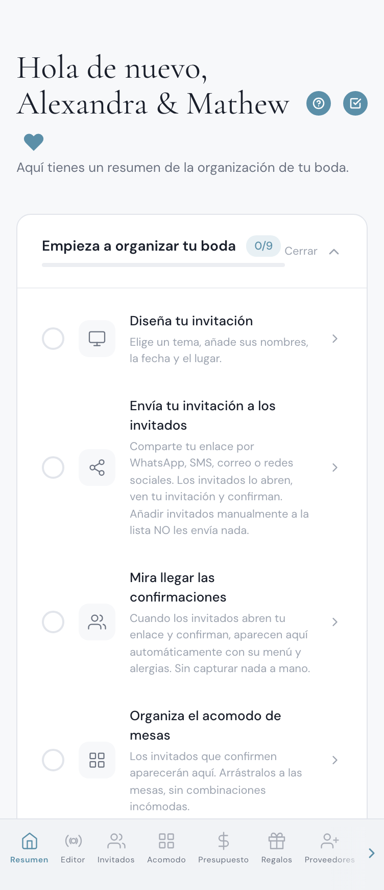 Canciones sugeridas por los invitados de la boda al confirmar asistencia